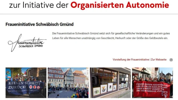 Freudige Bekanntgabe: Die Fraueninitiative Schwäbisch Gmünd wird zur Initiative der Organisierten Autonomie